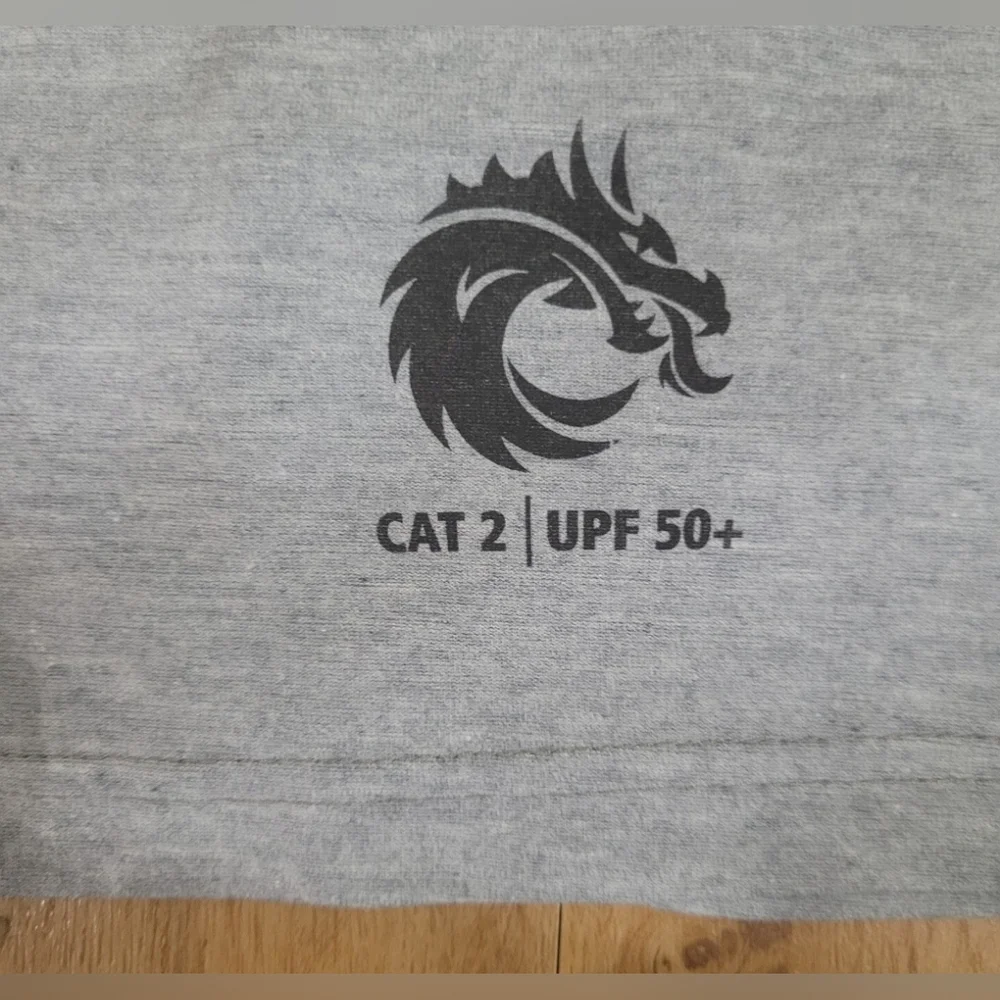 NWT Gray Dragonwear Shape Shifter Neck Tube Cat2/UPF 50+. Anti Odor